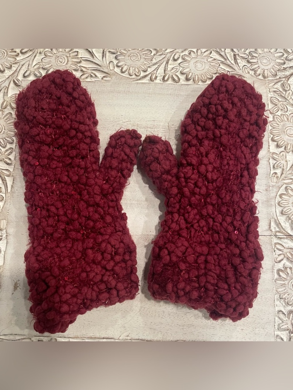 Anthropologie fleece lined mittens.